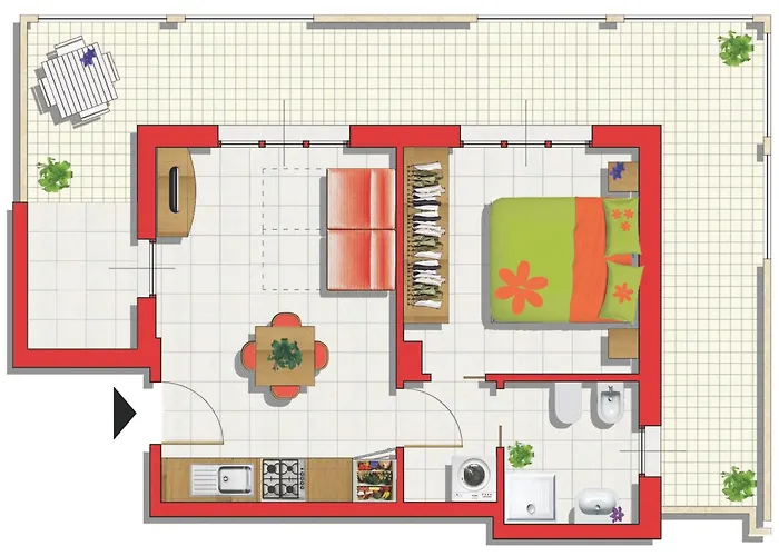 Appartamento con 1 camera da letto